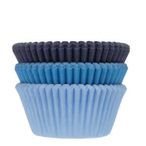 75 formas para cupcake azuis, 3 tons - Ø 5 cm