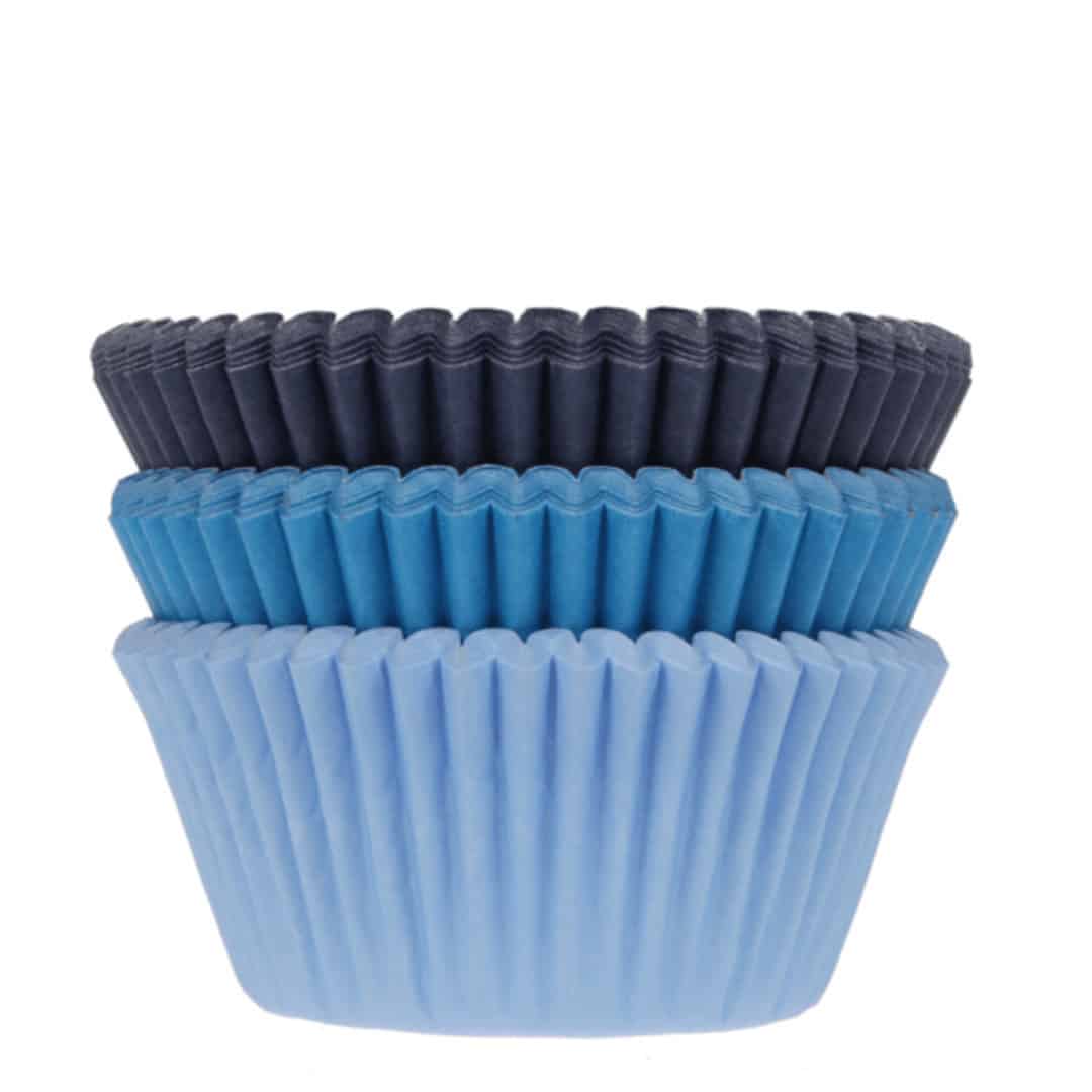 75 formas para cupcake azuis, 3 tons - Ø 5 cm