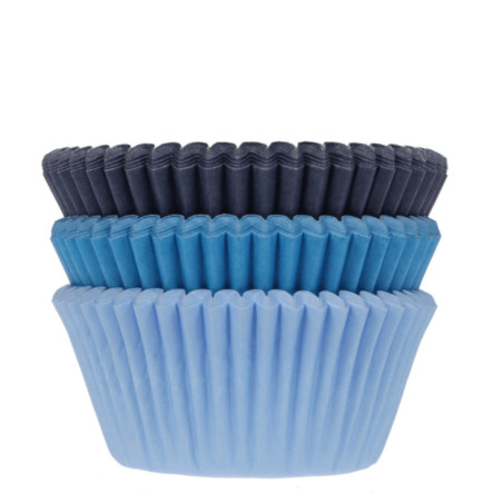 75 formas para cupcake azuis, 3 tons - Ø 5 cm