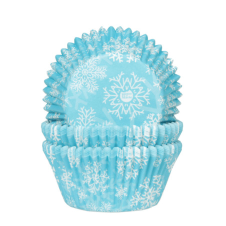 caixinha de cupcake de floco de neve