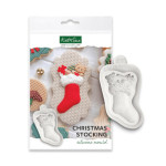 molde de modelagem de silicone para meias de natal