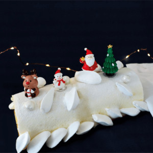 4 figuras de tronco de Natal
