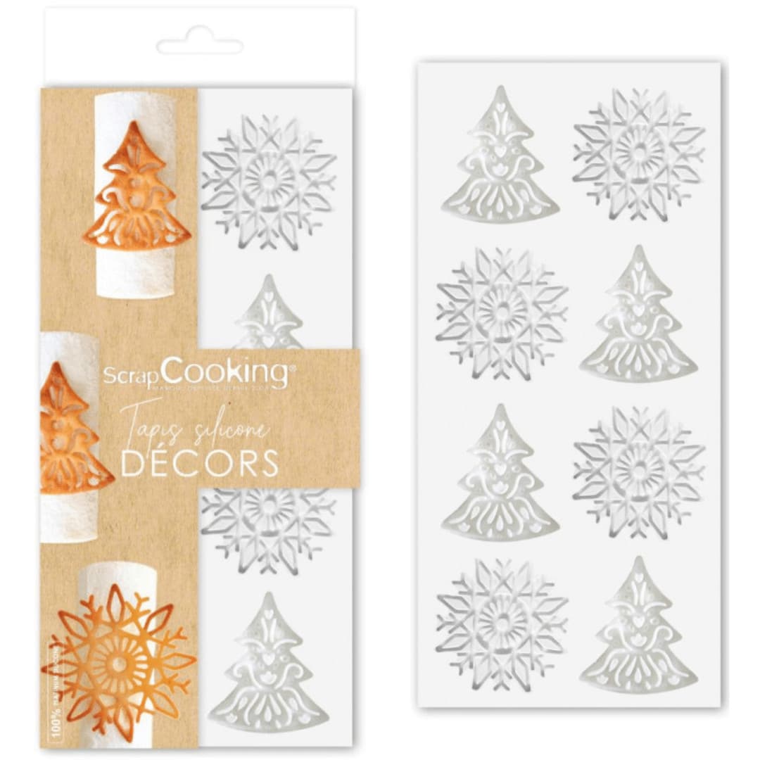 Tapete de silicone com textura de natal