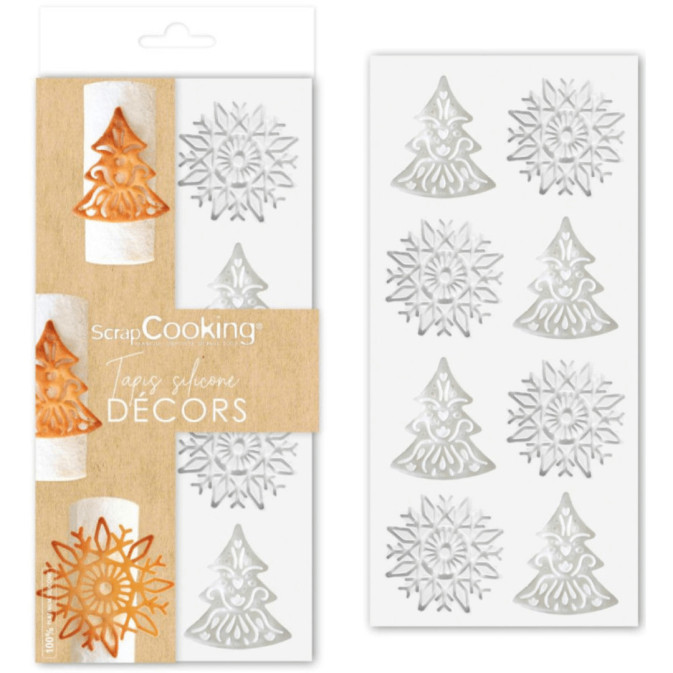 Tapete de silicone com textura de natal