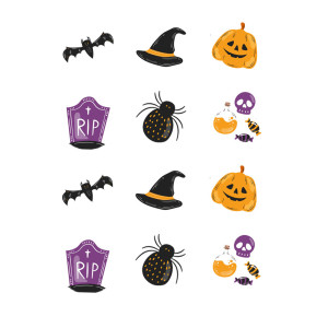 12 discos comestíveis de Halloween