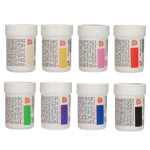 Pacote de 8 corantes alimentares em gel Funcakes