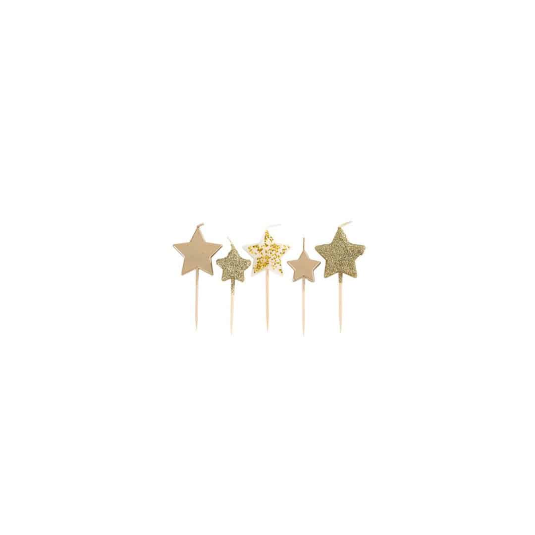 Velas estrela dourada