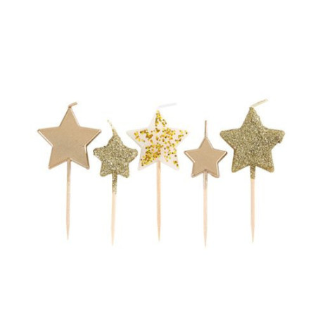 Velas estrela dourada