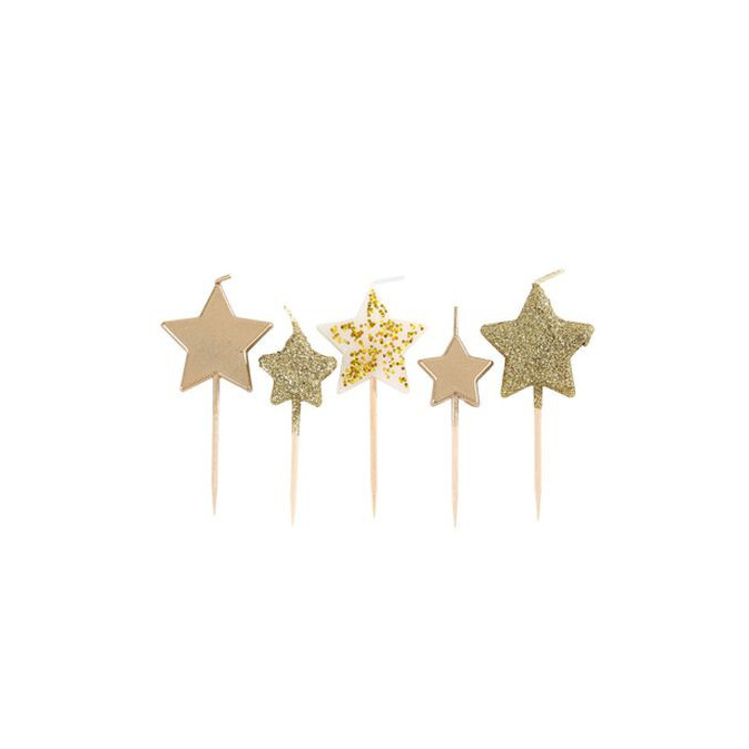 Velas estrela dourada