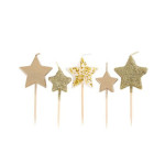 Velas estrela dourada