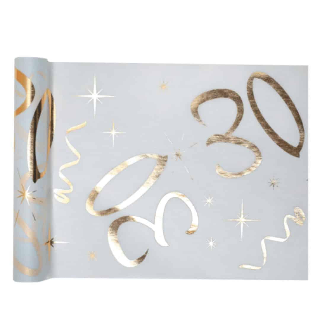 caminho de mesa dourado 30 anos