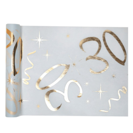 caminho de mesa dourado 30 anos