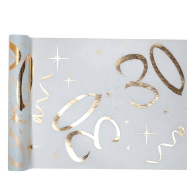 caminho de mesa dourado 30 anos