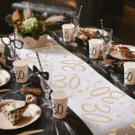 caminho de mesa 30 anos dourado