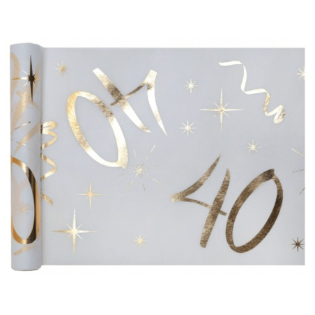 caminho de mesa dourado 40 anos