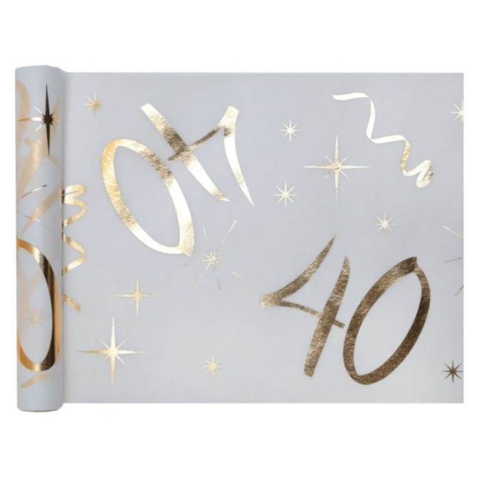 caminho de mesa dourado 40 anos