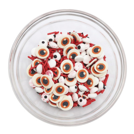 mistura de olhos e granulado sangrento