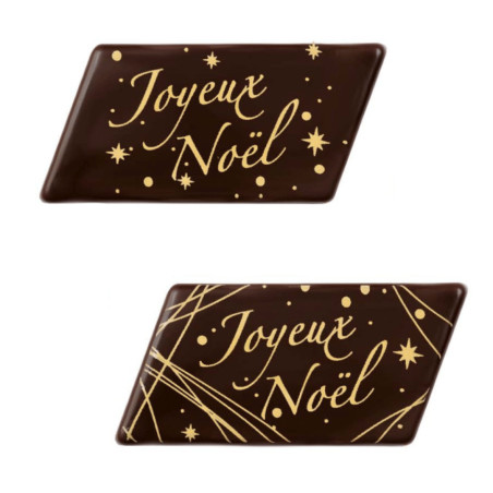 2 Viés de chocolate Feliz Natal