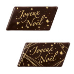 2 Viés de chocolate Feliz Natal