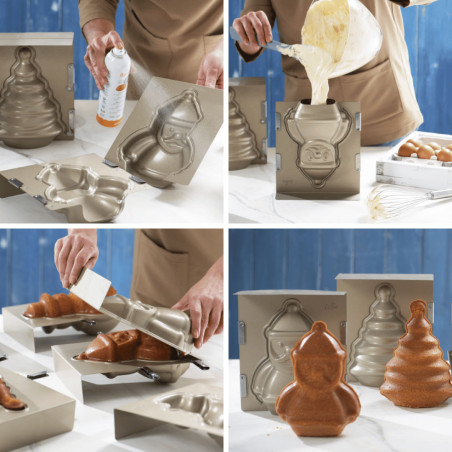 use molde de boneco de neve 3d