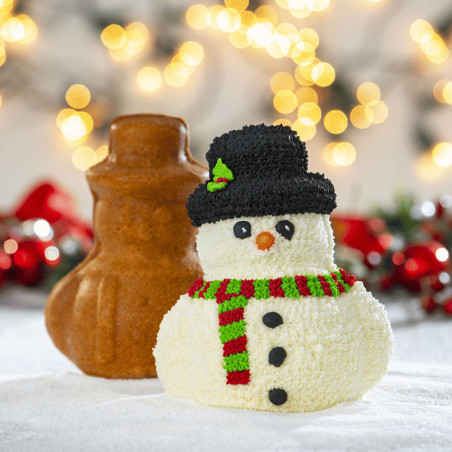 bolo de boneco de neve