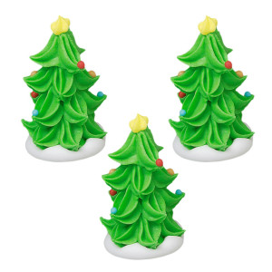 3-3D-abetos-de-açúcar-4-cm-tora-decoração