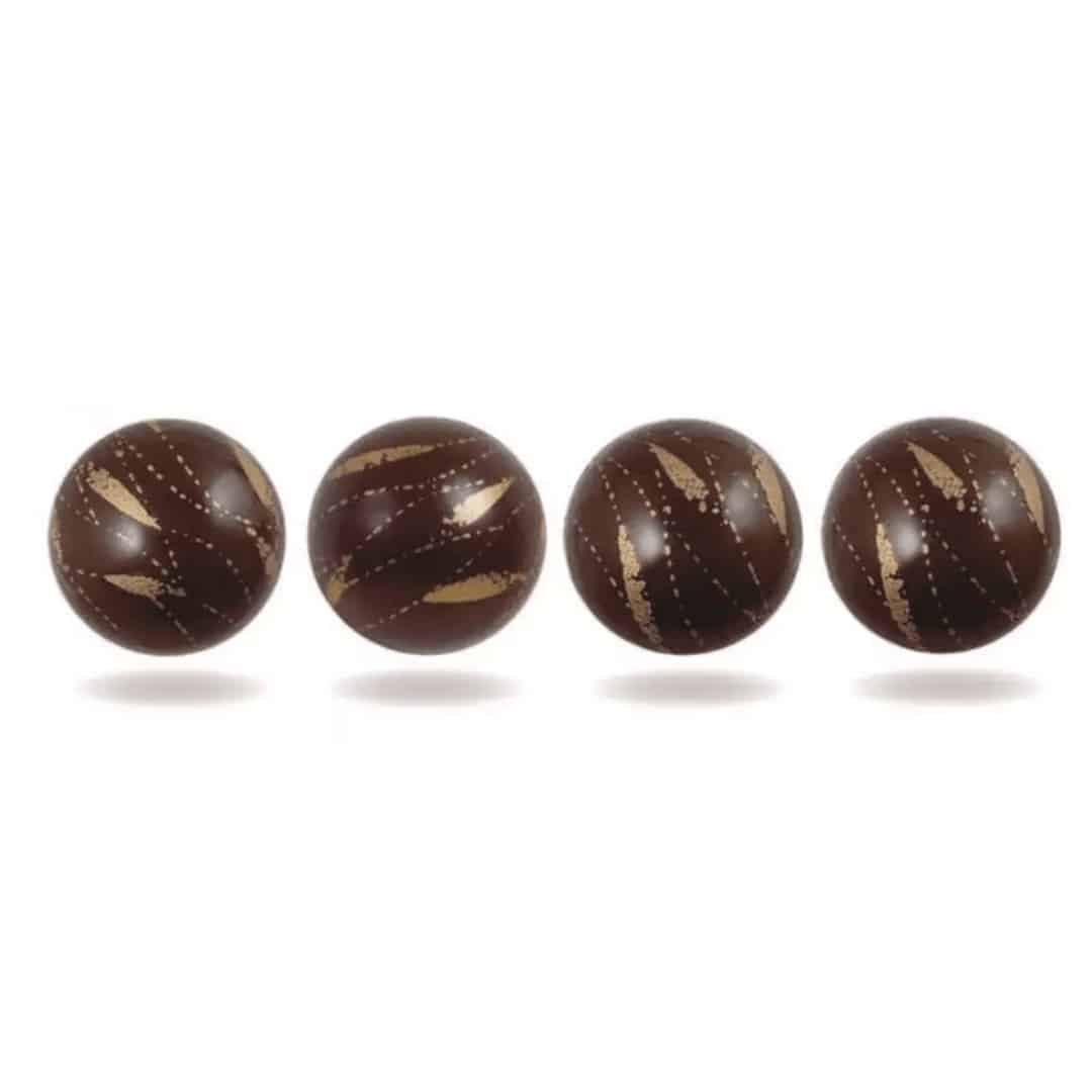 Bola de chocolate para tronco decorativo - conjunto de 4