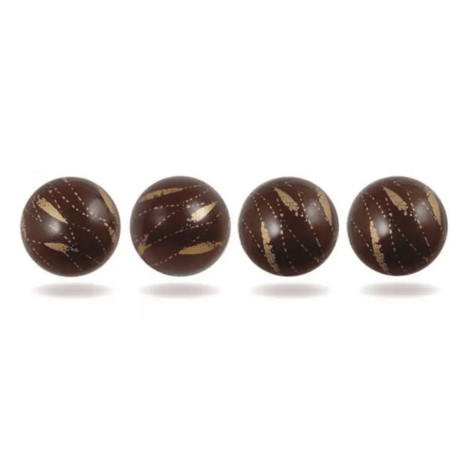 Bola de chocolate para tronco decorativo - conjunto de 4