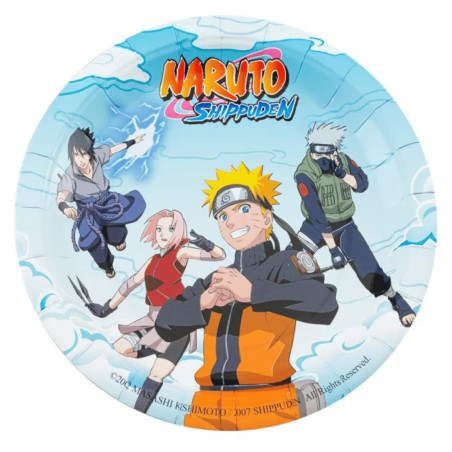 8 placas de aniversário de Naruto