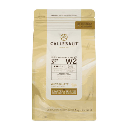 Seixos de Chocolate Branco Calleabaut 1kg OU 2,5 Kg