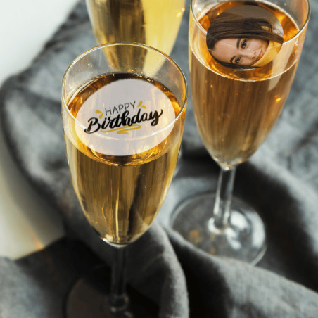 18 discos personalizáveis de 3 cm para bebidas