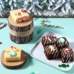 decorações no bolo de Natal