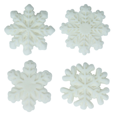 4 formas de flocos de açúcar