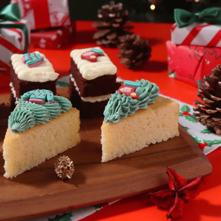 decorações de açúcar em doces de Natal