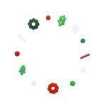 diferentes decorações de açúcar de Natal