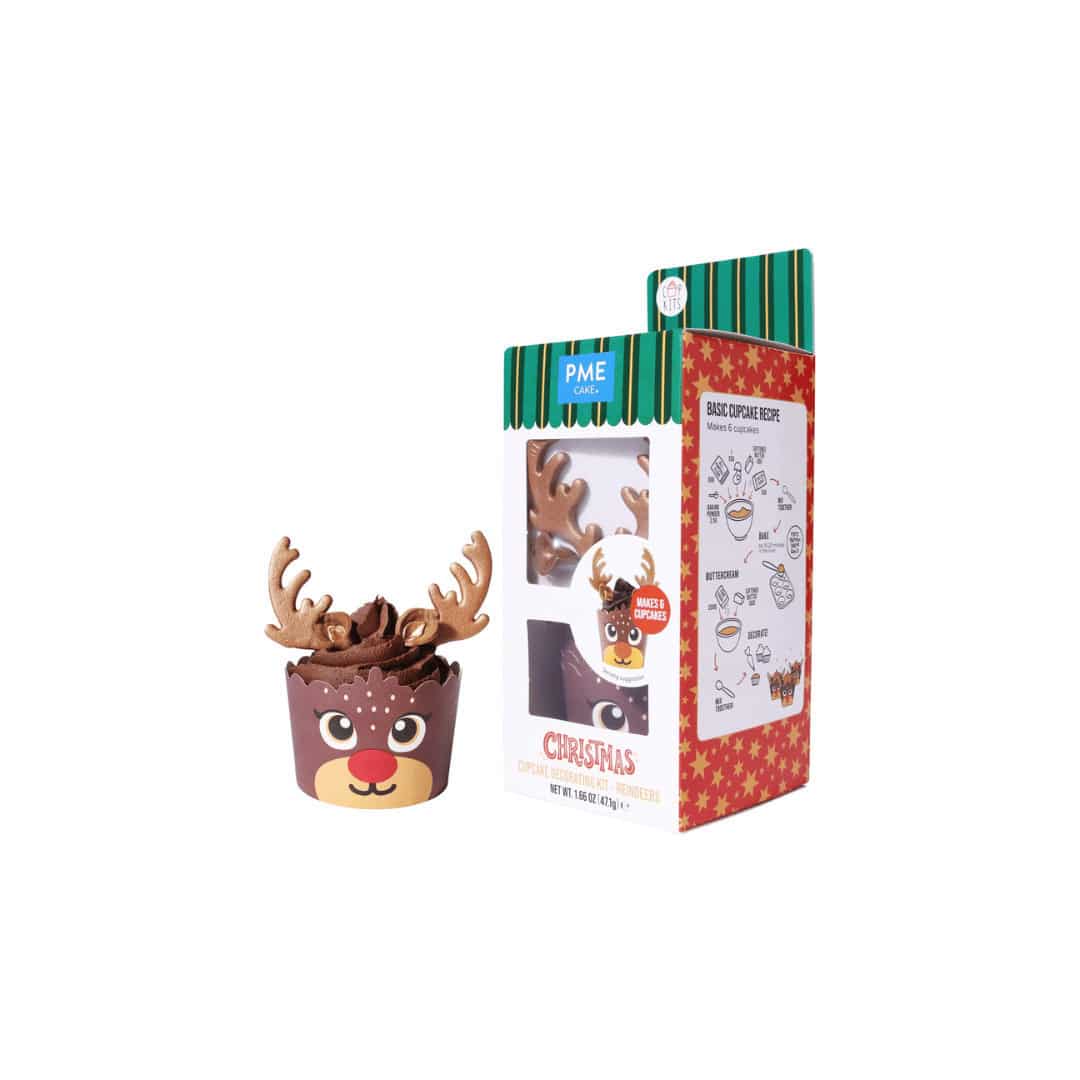 Kit de cupcake de rena de natal