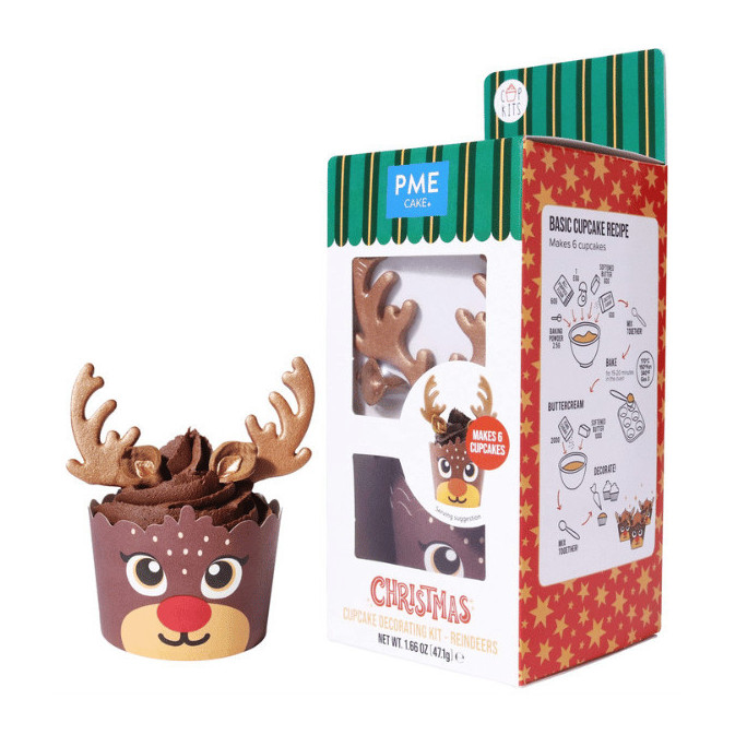 Kit de cupcake de rena de natal