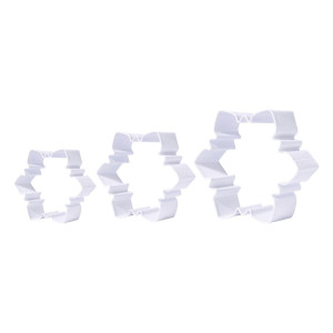 3 cortadores de biscoitos de floco de neve