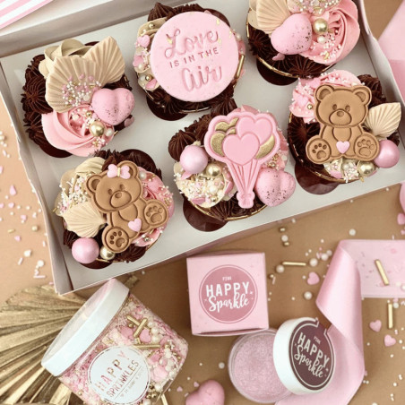 pastéis decorados com granulados felizes do diário Mix Princess