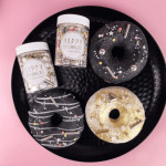 donuts decorados com mix de champanhe