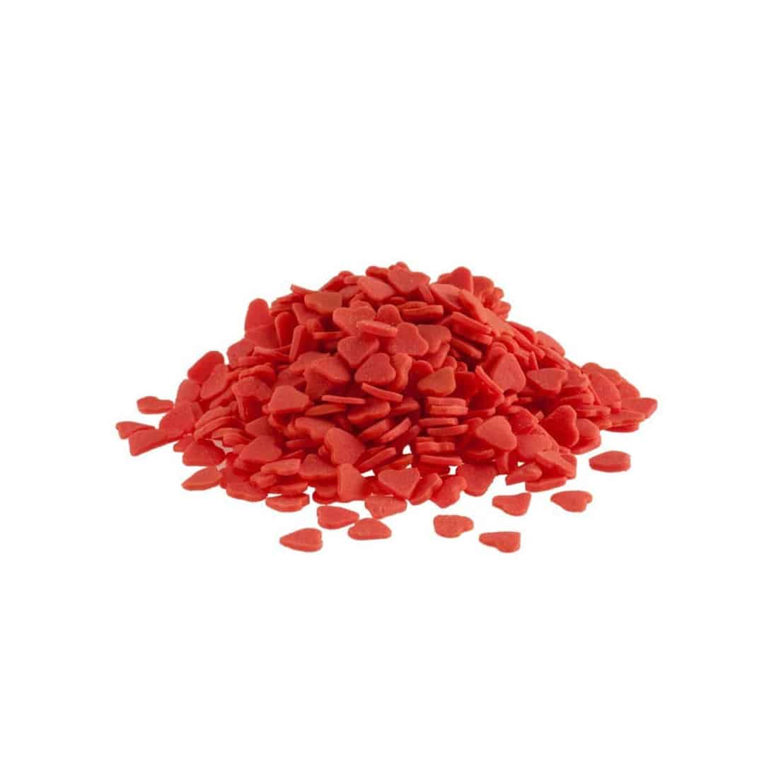 coração vermelho-açúcar-confete
