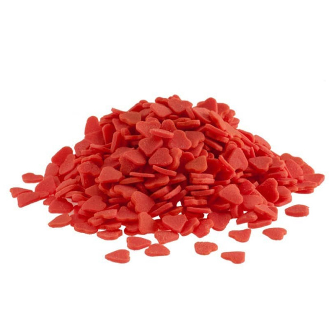 coração vermelho-açúcar-confete