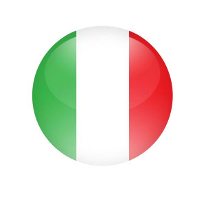 Disco de açúcar com bandeira italiana