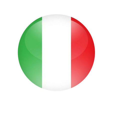 Disco de açúcar com bandeira italiana