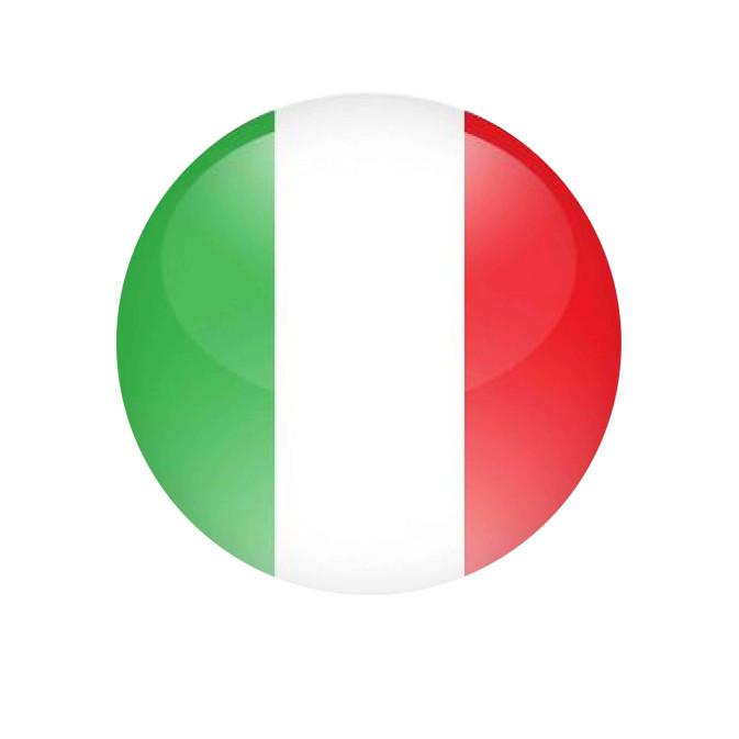 Disco de açúcar com bandeira italiana
