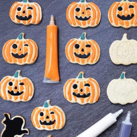 biscoito de Halloween coberto com glacê