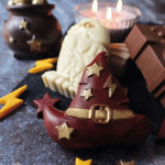 chocolate com molde de silicone mágico