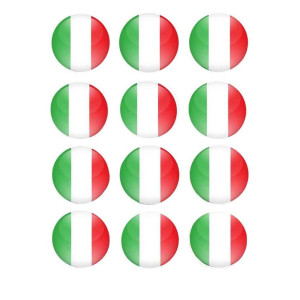 12-Mini-discos-de-açúcar-bandeira-italiana