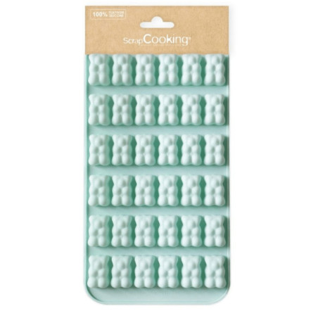 molde de silicone mini ursinho de pelúcia
