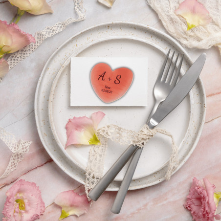 Doces de coração de casamento personalizados